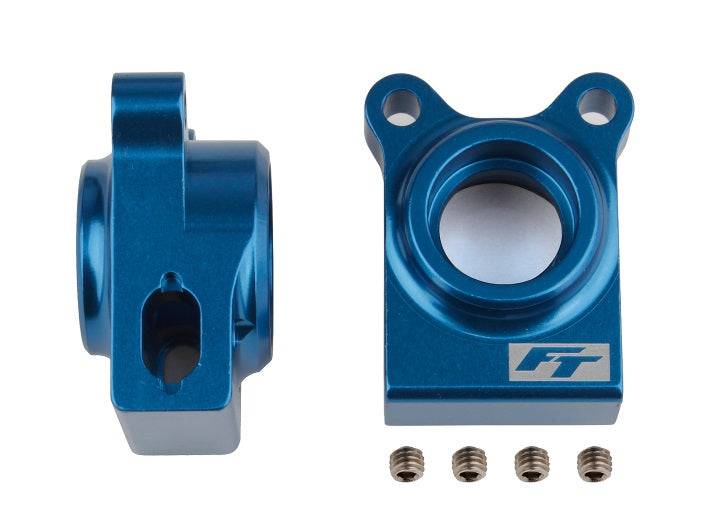 Associated 92270 RC10B74.1 Factory Team Rear Hubs, Blue Aluminum
