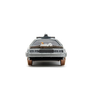 Back to the Future Part III die-cast 1:32 scale "Hollywood Rides" DeLorean Time Machine (railroad) - Echo Six Hobbies