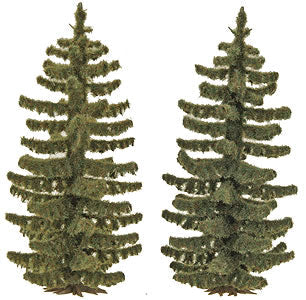 Black Forest® Hobby Supply Co Busch 6132 HO Scale Spruce Trees pkg(2) -- 2-13/16" 70mm Tall — HO Scale Scenery > Busch