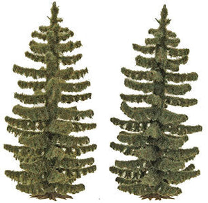 Black Forest® Hobby Supply Co Busch 6132 HO Scale Spruce Trees pkg(2) -- 2-13/16" 70mm Tall — HO Scale Scenery > Busch