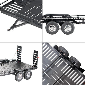 Powerhobby 1/10 CNC Machined Dual Axle Scale Truck Trailer Crawler Black