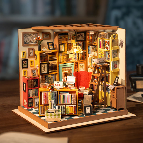 Robotime DIY House; Sam's Study Room — DIY Minature House Kit