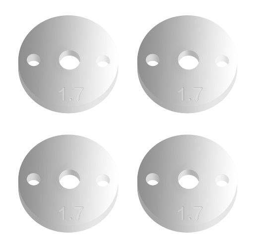 Associated 91627 12mm Pistons V2, 2 x 1.7 Flat SC10 B44 RC10 ProRally RC10B4