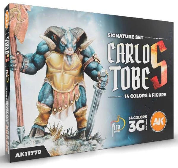 Black Forest® Hobby Supply Co AK Interactive 11779 Signature Carlos Tobes 3G Acrylic Paint Set (14 Colors & 1 — Paints,