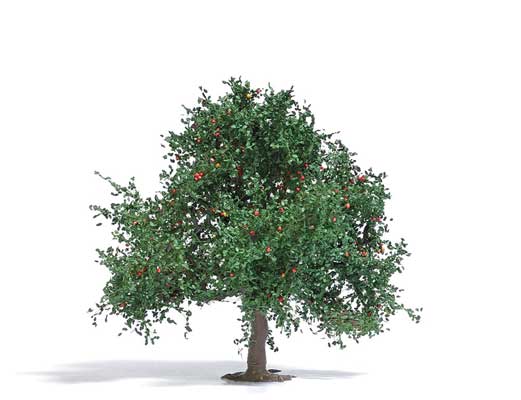 Black Forest® Hobby Supply Co Busch 3652 HO Scale Apple Tree - Exclusive -- 2-15/16" 7.5cm Tall — HO Scale Scenery > Busch