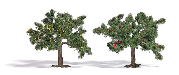 Black Forest® Hobby Supply Co Busch 6849 All Scale Trees with Fruit -- 2-15/16" 7.5cm Tall pkg(2) — All Scale Scenery > Busch