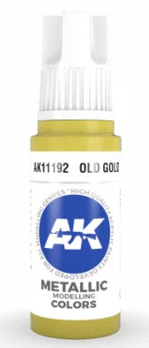 Black Forest® Hobby Supply Co AK Interactive 11192 Old Gold Metallic 3G Acrylic Paint 17ml Bottle — Glues, Paints, Tools >