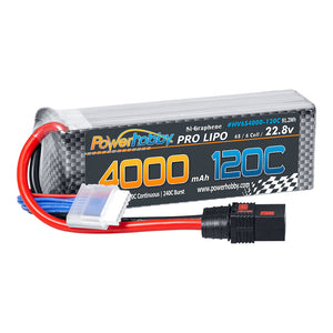 POWERHOBBY 6S 22.8V 4000MAH 120C GRAPHENE + HV LIPO BATTERY W QS8 PLUG