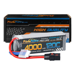 POWERHOBBY 6S 22.8V 4000MAH 120C GRAPHENE + HV LIPO BATTERY W QS8 PLUG