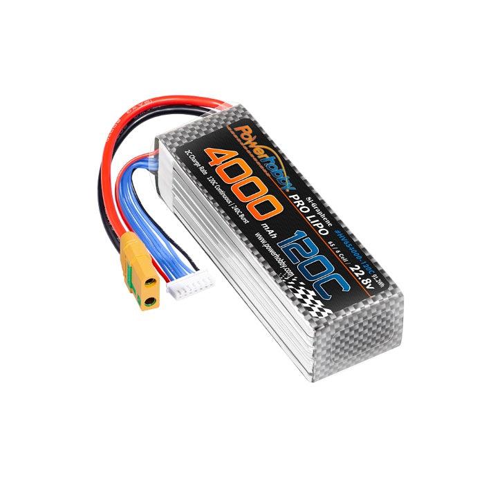 POWERHOBBY 6S 22.8V 4000MAH 120C GRAPHENE + HV LIPO BATTERY W XT90 PLUG
