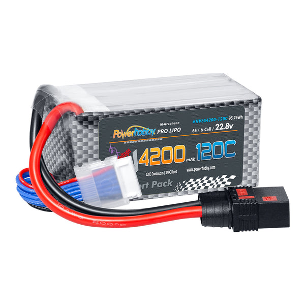 Powerhobby 6S 22.8V 4200mah 120C GRAPHENE + HV Lipo Battery w QS8 Plug