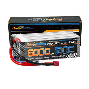 Powerhobby 6s 22.8V 6000mah 120c GRAPHENE + HV Lipo Battery w Deans Plugs