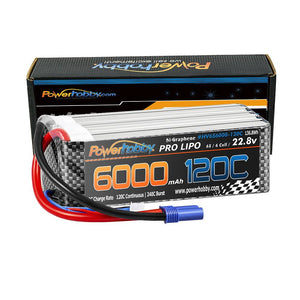 Powerhobby 6s 22.8V 6000mah 120c GRAPHENE + HV Lipo Battery w EC5 Plug