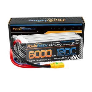 Powerhobby 6s 22.8V 6000mah 120c GRAPHENE + HV Lipo Battery w XT90 Plug