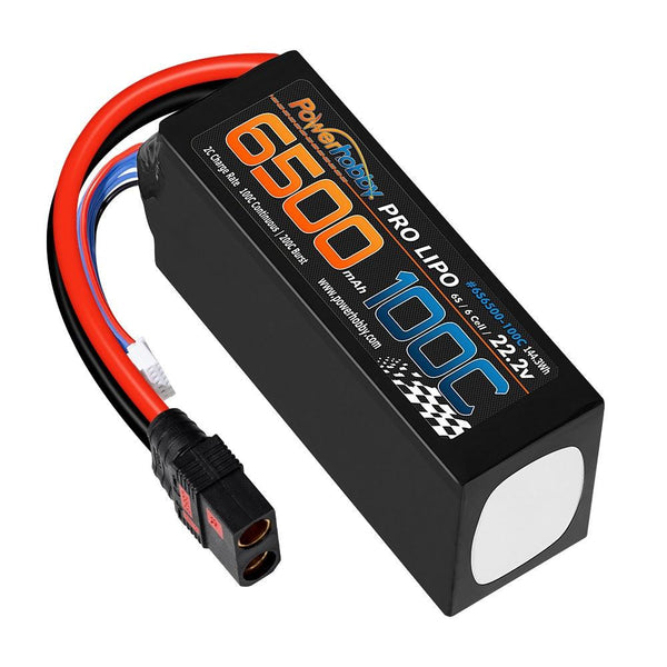 Powerhobby 6S 22.2V 6500mah 100c Lipo Battery w QS8 Plug 8AWG Wire