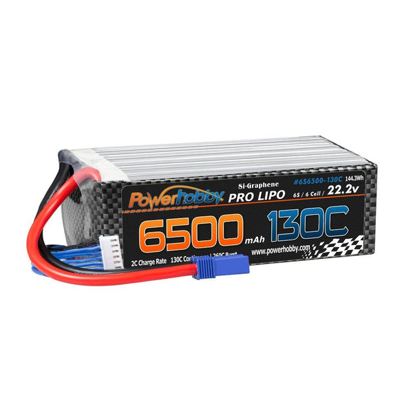 Powerhobby 6S 22.2V 6500mah 130C GRAPHENE Lipo Battery w EC5 Plug