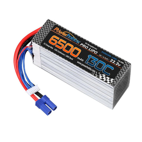 Powerhobby 6S 22.2V 6500mah 130C GRAPHENE Lipo Battery w EC5 Plug