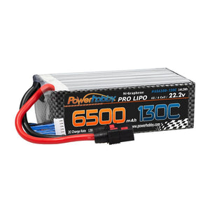 Powerhobby 6S 22.2V 6500mah 130C GRAPHENE Lipo Battery w QS8 Plug 8AWG Wire