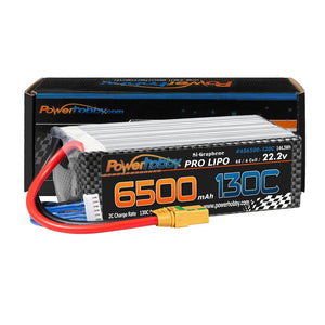 Powerhobby 6S 22.2V 6500mah 130C GRAPHENE Lipo Battery w XT90 Plug