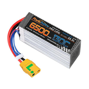 Powerhobby 6S 22.2V 6500mah 130C GRAPHENE Lipo Battery w XT90 Plug