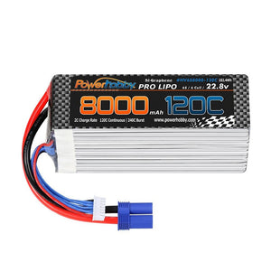 Powerhobby 6S 22.8V 8000mah 120C GRAPHENE + HV Lipo Battery w EC5 Plug