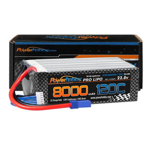 Powerhobby 6S 22.8V 8000mah 120C GRAPHENE + HV Lipo Battery w EC5 Plug