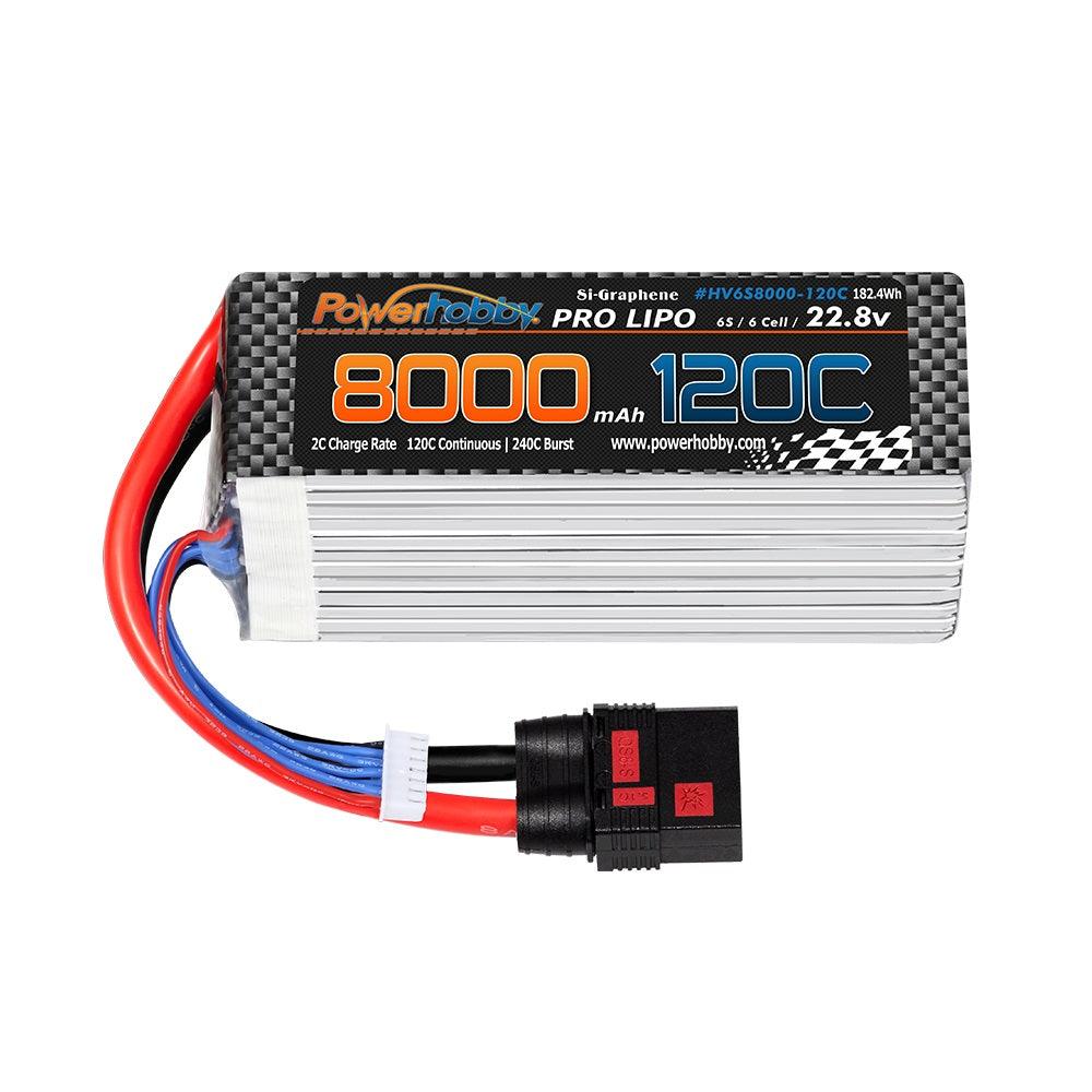 Powerhobby 6S 22.8V 8000mah 120C GRAPHENE + HV Lipo Battery w QS8 Plug 8AWG Wire