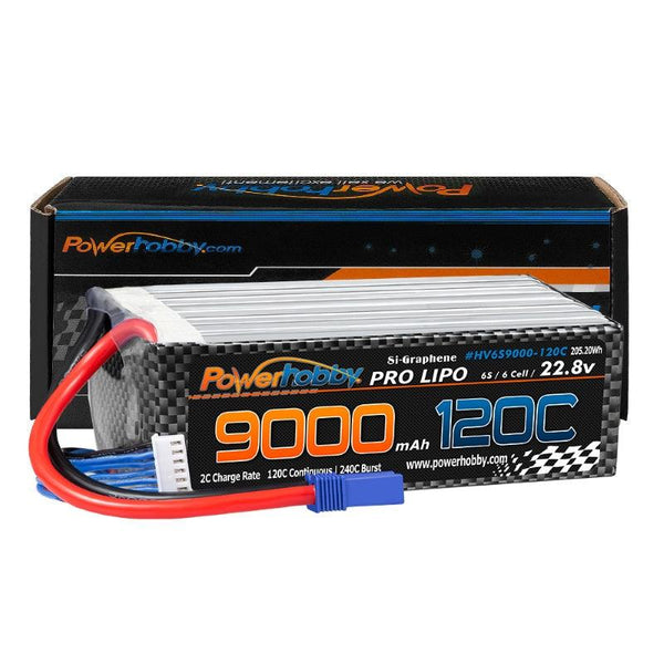 Powerhobby 6S 22.8V 9000mah 120C GRAPHENE + HV Lipo Battery w EC5 Plug