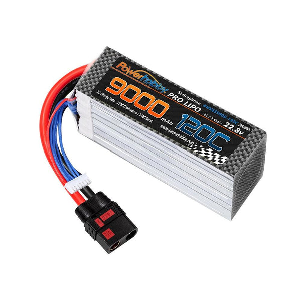 Powerhobby 6S 22.8V 9000mah 120C GRAPHENE + HV Lipo Battery QS8 Plug 8AWG Wire