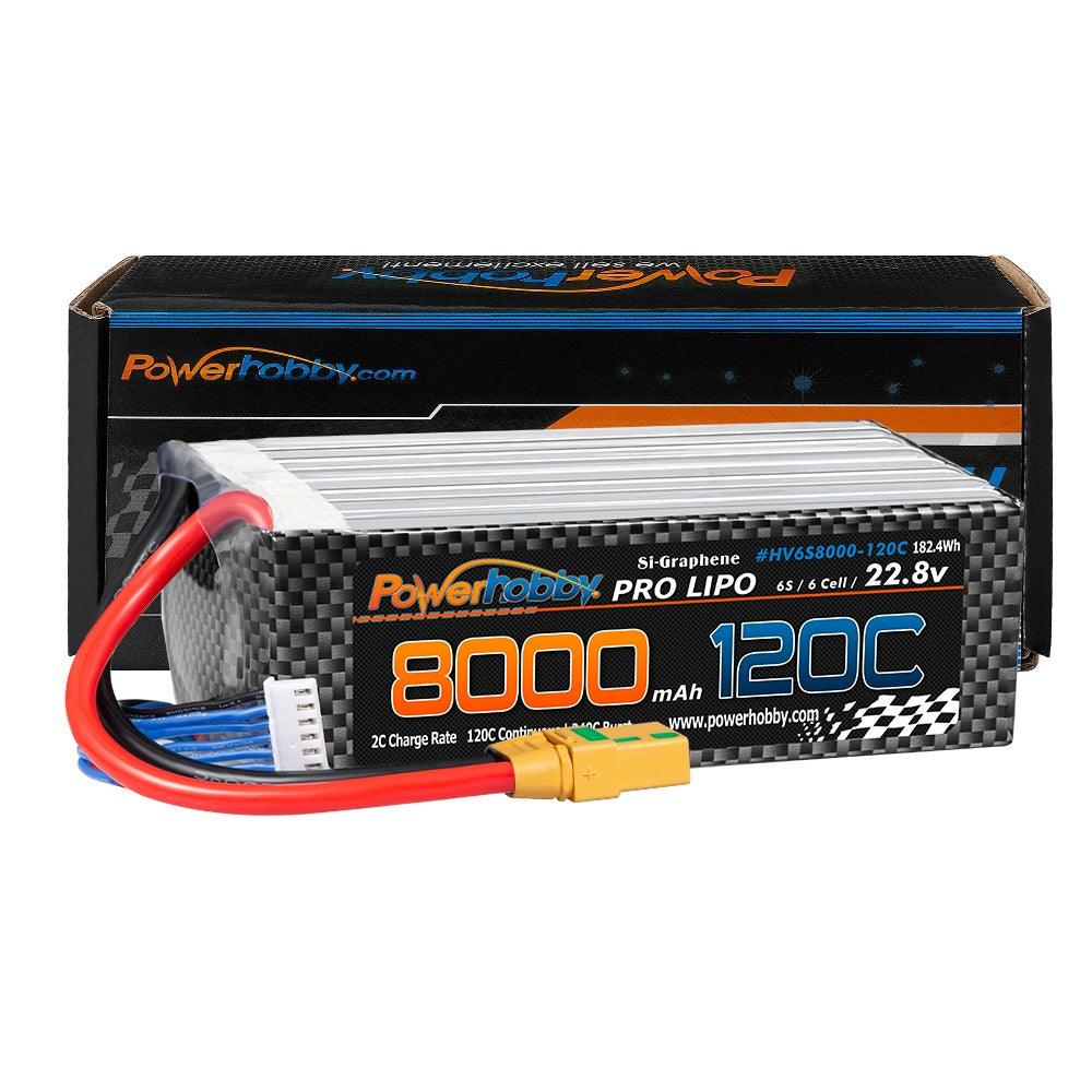 Powerhobby 6S 22.8V 8000mah 120C GRAPHENE + HV Lipo Battery w XT90 Plug