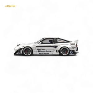 MicroTurbo Custom 180SX - Pandem Rocket Bunny White 1:64