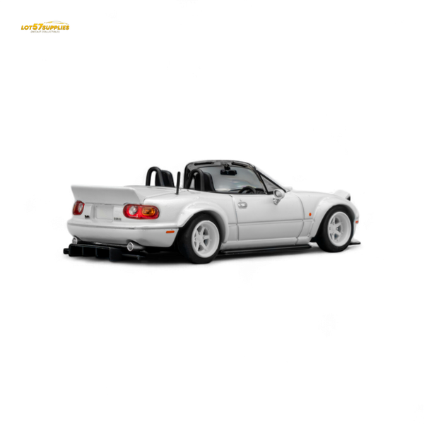Microturbo Custom MX5 Rocket Bunny - Metallic White 1:64