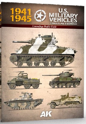 Black Forest® Hobby Supply Co AK Interactive 642 1941-1945 US Military Vehicles Camouflage & Markings Profile — Paints,