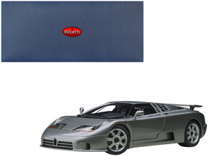 Bugatti EB110 SS Super Sport Grigio Metalizzatto Silver Metallic with Silver Wheels 1/18 Model Car by Autoart