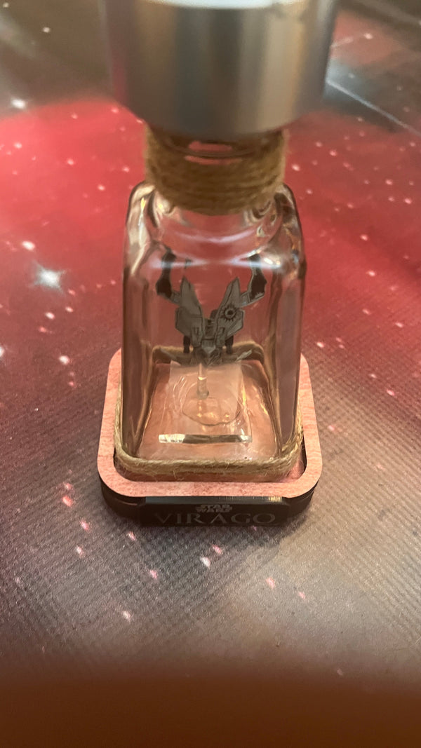 CCHobbyFun Star Wars Prince Xizor Virago Starship in Bottle