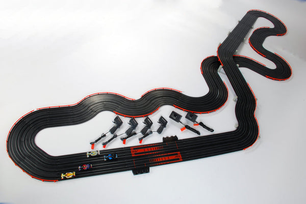 AFX 4 Lane Super International MegaG+ Ho Slot Car Race Set Mega G+ AFX21018