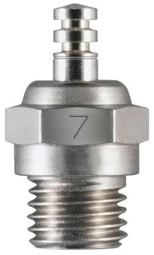 O.S. 71607100 #7 Glow Plug Medium Hot Air For 2-Stroke Engines