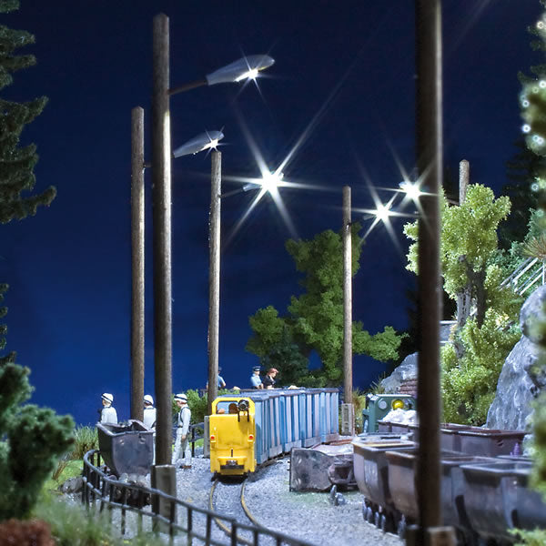 Black Forest® Hobby Supply Co Busch 4154 HO Scale Street Lamp on Wooden Pole — HO Scale Lighting > Busch