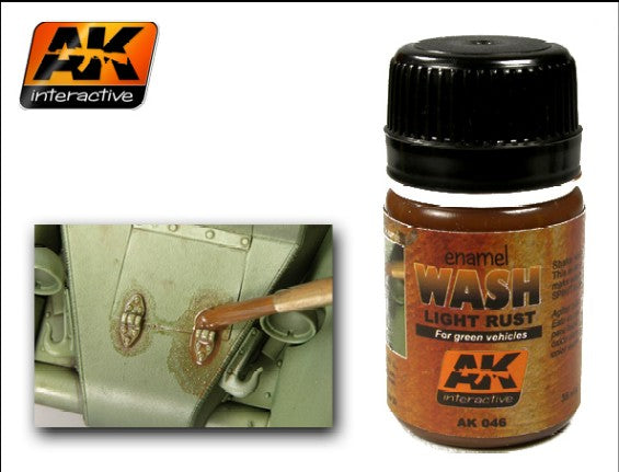 Black Forest® Hobby Supply Co AK Interactive 46 Light Rust Wash Enamel Paint 35ml Bottle — Glues, Paints, Tools > AK