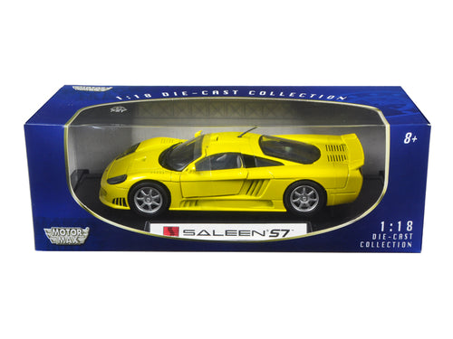 Saleen S7 Yellow 1/18 Diecast Model Car by Motormax — physical