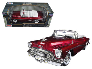 1953 Buick Skylark Burgundy 1/18 Diecast Model Car by Motormax — physical