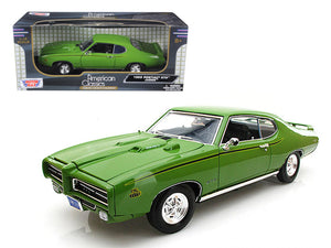 1969 Pontiac GTO Judge Green 1/18 Diecast Car Model by Motormax — physical