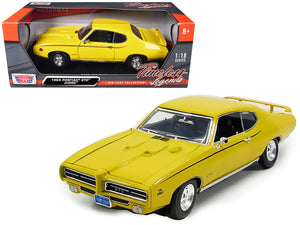 1969 Pontiac GTO Judge Yellow 1/18 Diecast Model Car by Motormax — physical