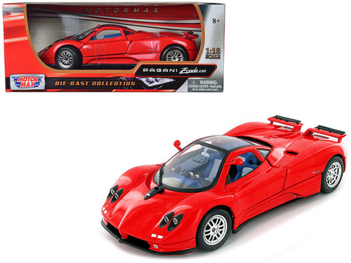 Pagani Zonda C12 Red 1/18 Diecast Model Car by Motormax — physical