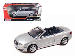 2004 Audi A4 Cabriolet Silver 1/18 Diecast Model Car by Motormax — physical
