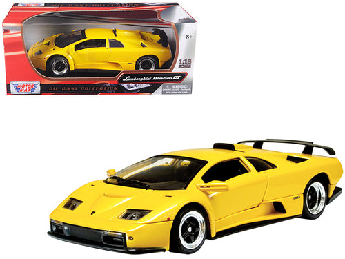 Lamborghini Diablo GT Yellow 1/18 Diecast Model Car by Motormax — physical
