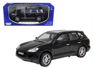 2008 Porsche Cayenne Turbo Metallic Black 1/18 Diecast Model Car by Motormax — physical