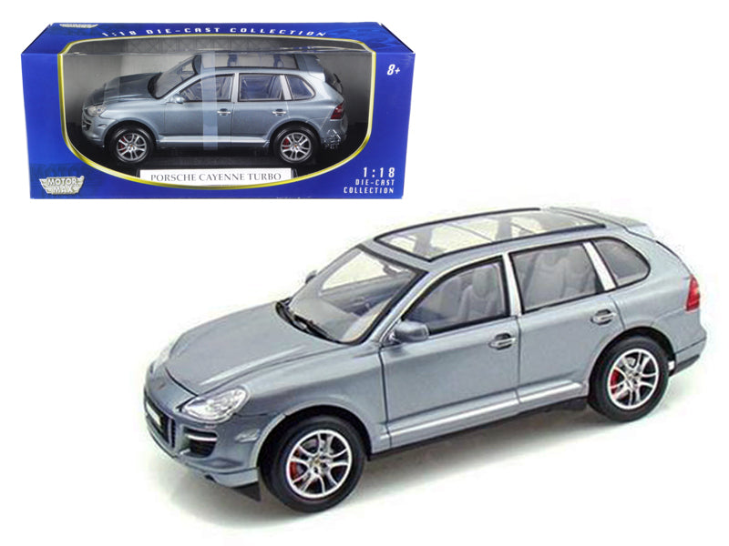 2008 Porsche Cayenne Turbo Silver 1/18 Diecast Model Car by Motormax — physical