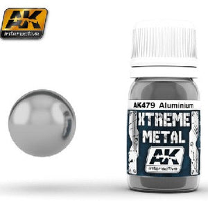 Black Forest® Hobby Supply Co AK Interactive 479 Xtreme Metal: Aluminum Metallic Paint 30ml Bottle — Glues, Paints, Tools >