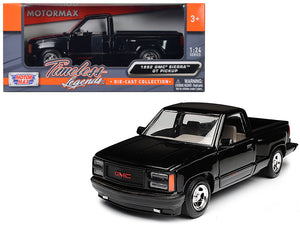 1992 GMC Sierra GT Black Pickup Truck 1/24 Diecast Model by Motormax — physical